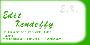 edit kendeffy business card
